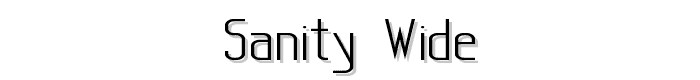Sanity Wide font